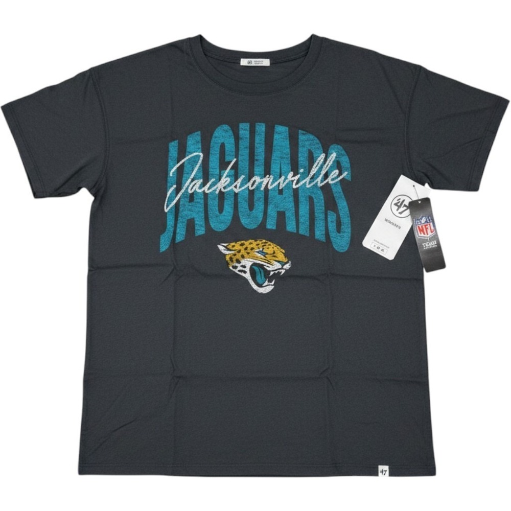 47 Brand NFL Jacksonville Jaguars Tee Shirt Charcoal Grey Womens XLarge NEW